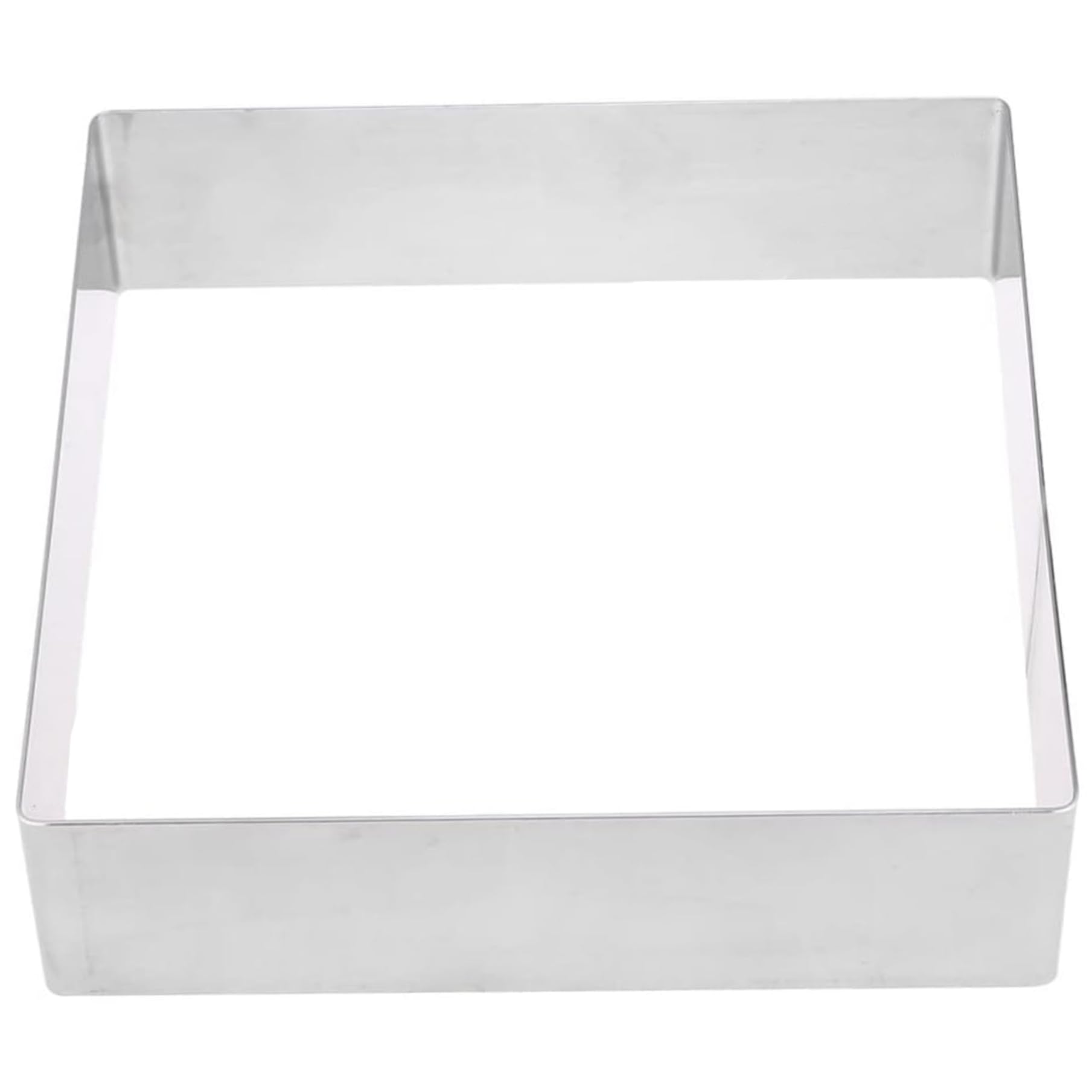 Vervevum Square Cake Mold, 10x10 Inch Stainless Steel Cake Ring, Smooth Non-Stick Mold, Washable Reusable Pastry Rings for Bread, Mousse, Tofu & More, Ring