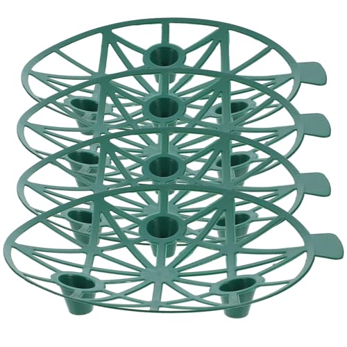 TIDTALEO 4個 瓜果托? プラスチック製 メロントレイベース付き 安定したスイカ栽培サポート ガーデン用腐敗防止 果実支え 果物園芸向け