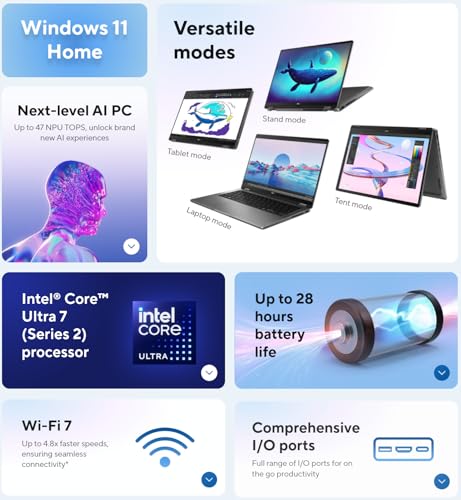 Image of ASUS Vivobook Flip 14 inch OLED Touch Copilot+ Laptop, Intel EVO Core Ultra 7 256V, Wi-Fi 7, 360 Hinge, Thunderbolt4, Win 11, w /Wireless Mouse & Stylus Pen (16GB RAM | 2TB SSD)