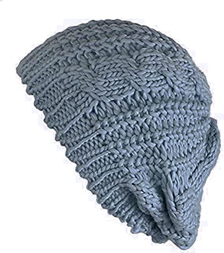 Fashion Winter Women Lady Beret Braided Baggy Beanie Crochet Knitting Hat Cap (Light Grey)