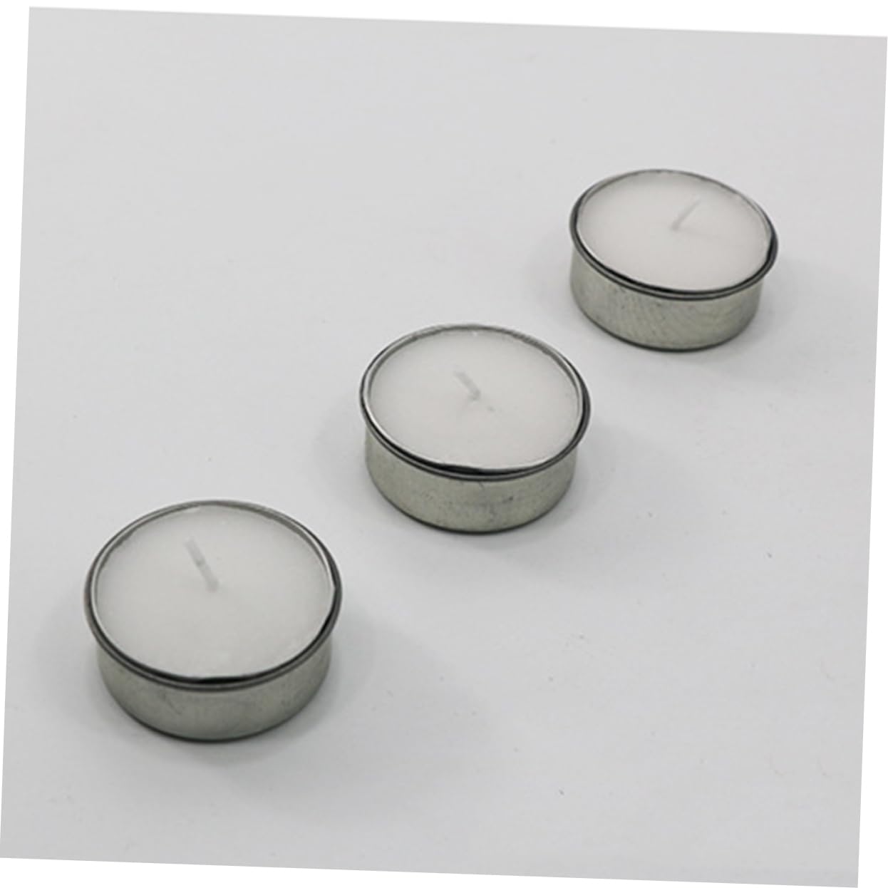 Angoily 10 Pcs Tealight Candle Tins DIY Jars Galvanized Iron Storage Tins for Candle Making Beauty Products