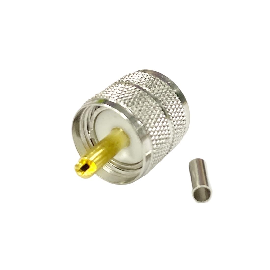 Bcomfy Men's Type1 1Pc Uhf Pl259 So239 Fe Jack Rf Coax Connector For Rg316 Rg174 Rg58 Cable Welding Terminal New(Type1)
