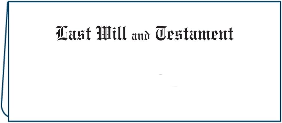 Last Will & Testament Document Envelopes, 10 Pt. White Marble Crush 4 1/2" x 10 1/4", 25 per Box