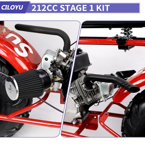 CILOYU Mini Bike Exhaust Side Pipe 212 Stage 1 Kit for Predator 212cc 224cc by CILOYU - Used condition - Image 6