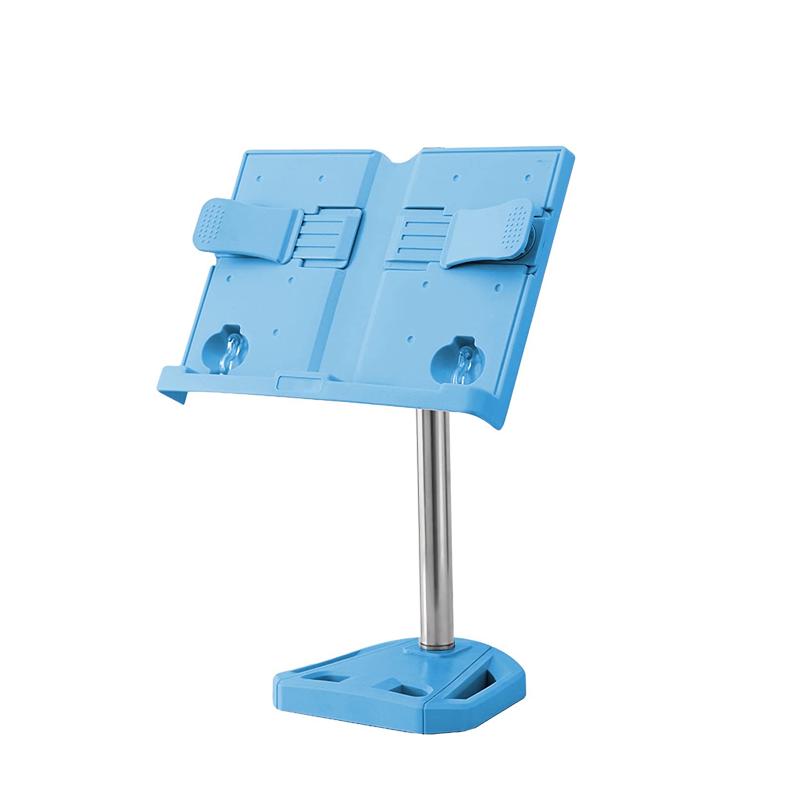 Soporte de libro con altura ajustable y panel desmontable para tableta