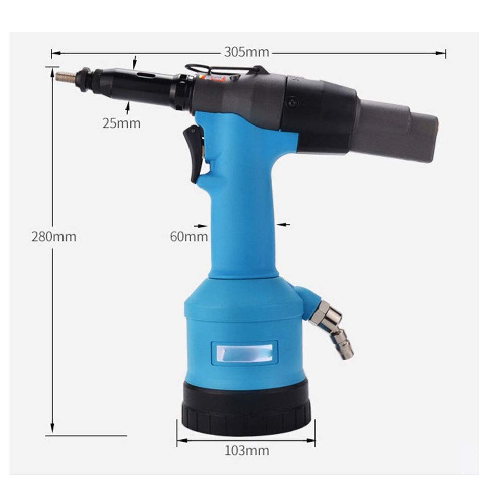 Máquina remachadora automática, herramienta neumática de tuerca de tracción (color: azul)