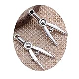 honggui 1111-30pcs Charms Estudio Divisores Brújula 11x28mm Plata Antigua Chapado en Color Arquitecto Brújula Colgante