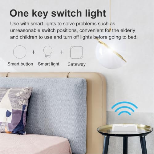 Interruptor de escena inteligente inalámbrico Zigbee controlador programable de 2 vías 6