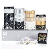 🌒 La cinta decorativa mide 2 m por rollo, 3 tamaños, ancho 0,5 cm / 1,5 cm / 3 cm, con caja de regalo.
