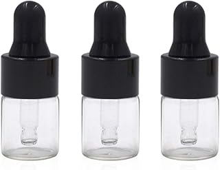 100 Pcs 2ml Clear Glass Dropper Bottles Refillable Empty Sample Vial Eye Dropper with Pipette Essential Oil Perfume Storage Containers For Aromatherapy Eye Dropper Cosmetics