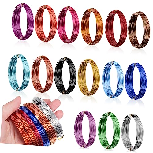 Alambre de aluminio SOIMISS: 15 rollos de colores flexibles para manualidades y joyería creativa