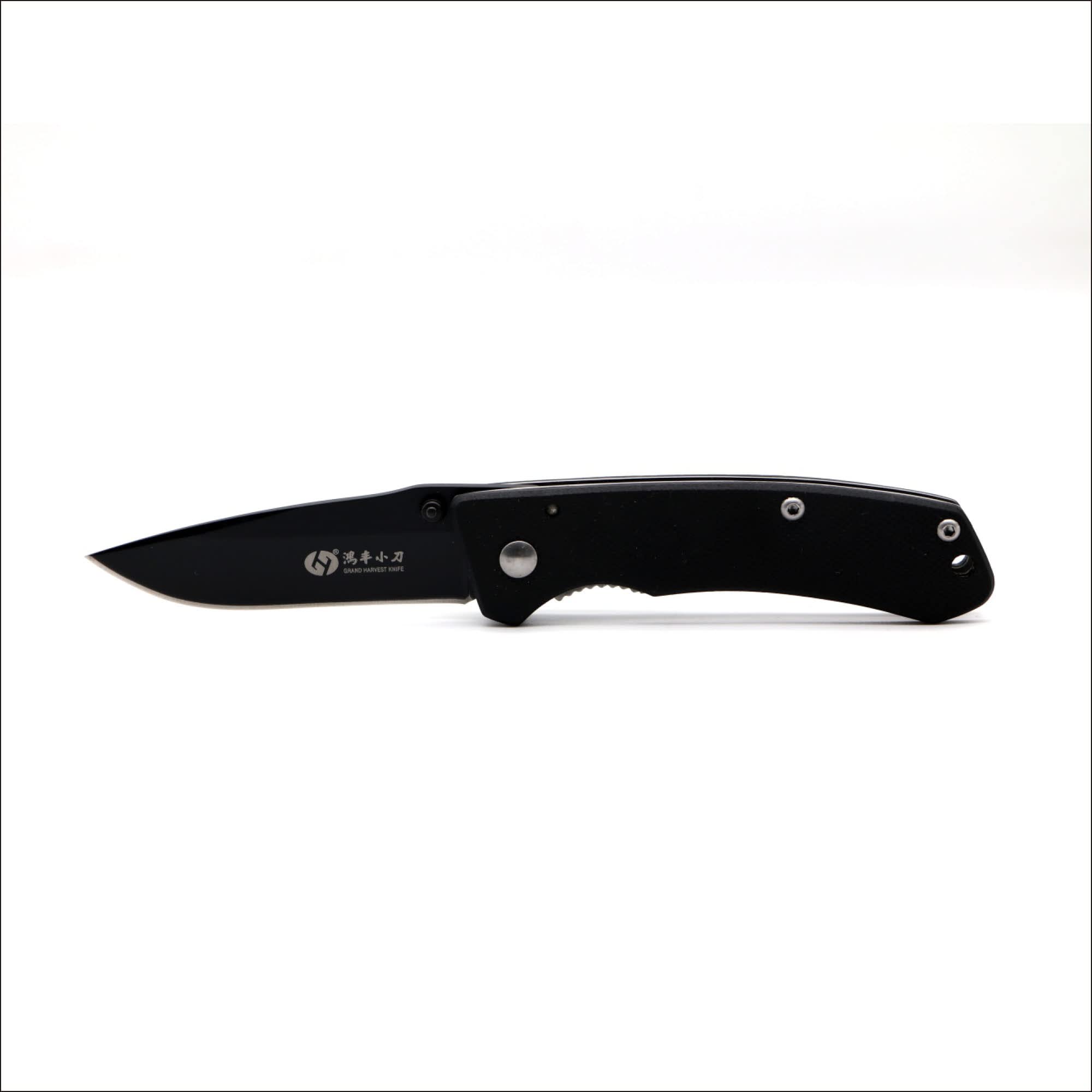 Folding Pocket Knife 1032 Stainless Steel with Plastic Handle and Clip for Outdoor Hiking Camping
