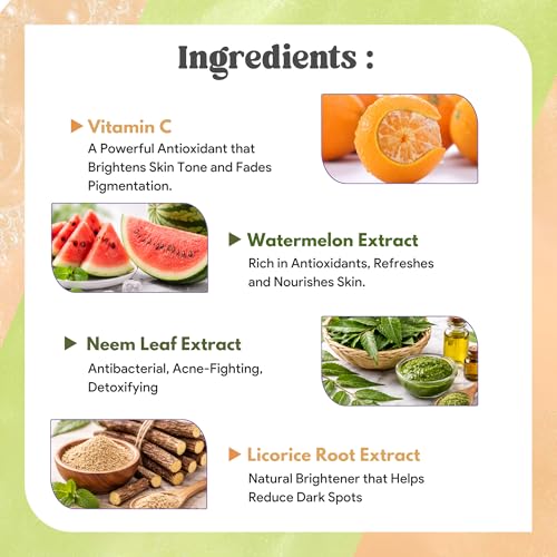 Image of LA'BANGERRY Brightening Complex Vitamin C Face Wash + Neem & Aloe Face Wash | With Niacinamide | Combo Pack | 50ml x 2