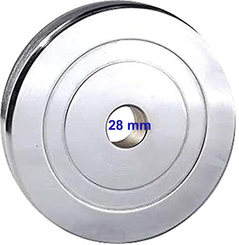 Image of Gyming World (5 kg x 2 = 10 kg) Steel Weight Plates | 28 mm Hole Dumbbell & Barbell Plates | Solid Metal Gym Weights for Home Workout & Strength Training Equipment