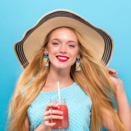 Summer Earrings Hawaiian Beach Earrings Ice Cream Cone Earrings Hello Summer Popsicle Dangle Earrings Super Cute Beach Pendant Earrings Summer Decoration Beach Party Jewelry Gifts4