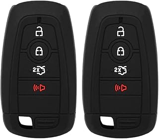 Suvnie 2 PCS Silicone Key Fob Cover, Smart 5 Button Key Fob Protection Case, Compatible with F150, F250, F350, F450, F550,...