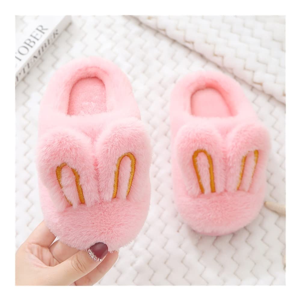 Kids Bunny Fuzzy Slippers – Cute Animal Plush House Shoes, Non-Slip, For Boys & Girls