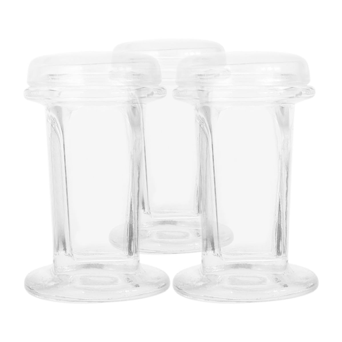 Frascos de Laboratorio de Vidrio Tapa, 3 Piezas de 60 Ml, para Tinción Capacidad para 5 Portaobjetos, Uso en Laboratorios Clínicos Investigación