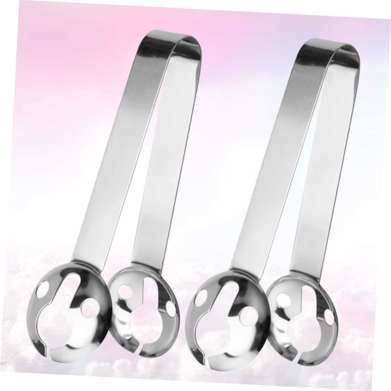 2pcs Stainless Steel Tea Bag Holder Spoon Strainer Heat Resistant Mesh Filter for Tea Tools