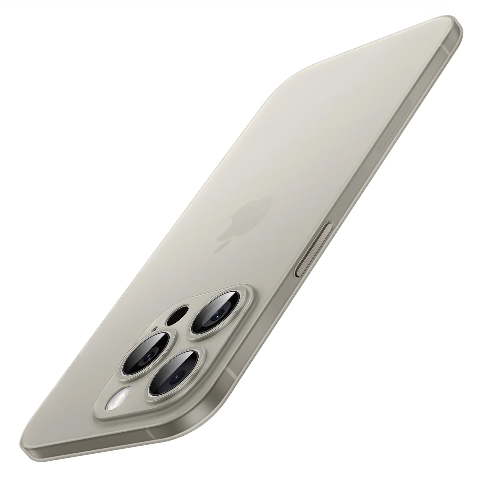 JETech Ultra Slim Case for iPhone 15 Pro 6.1-Inch, Camera Lens Cover Full Protection, Lightweight Matte Finish PP Hard Minimalist Case, Support Wireless Charging (Natural Titanium)