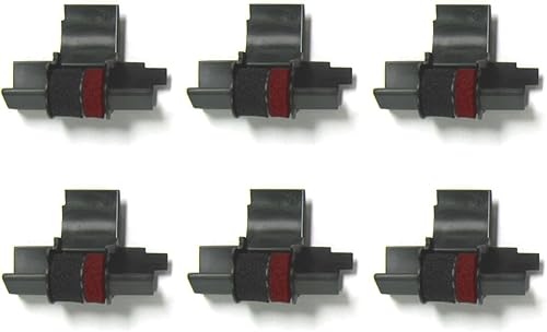 Miniatura 4 de Sharp EL-1611V EL-1750V EL-1801V - Rodillo de tinta para calculadora, negro y rojo, compatible con IR-40T y EA772R