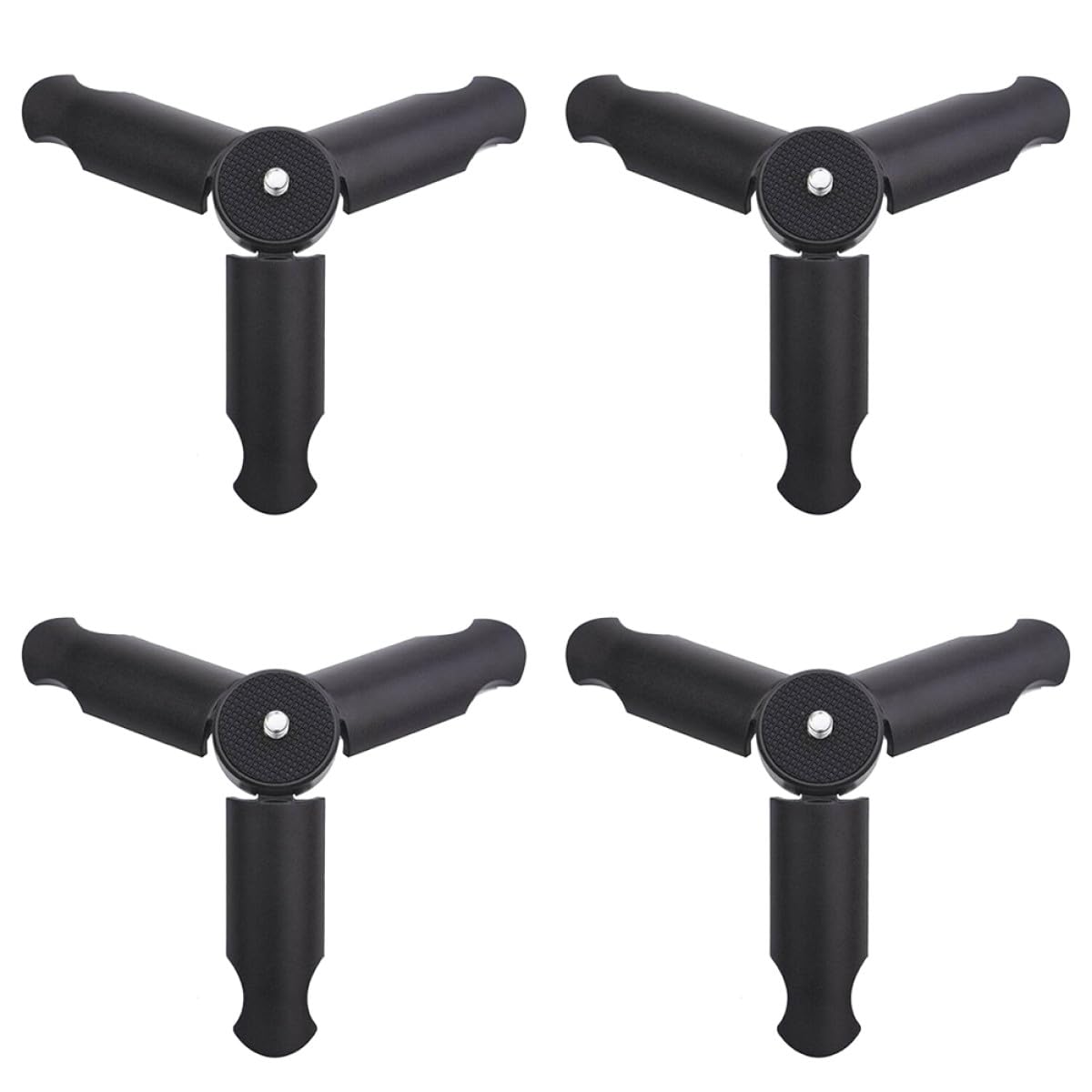 4Pcs Foldable Phone Tripod and Video Tripod with 1/4 Inch Screw Portable Desktop Stand for Smartphones and Cameras for Vlogging Live Streaming and Video Recording