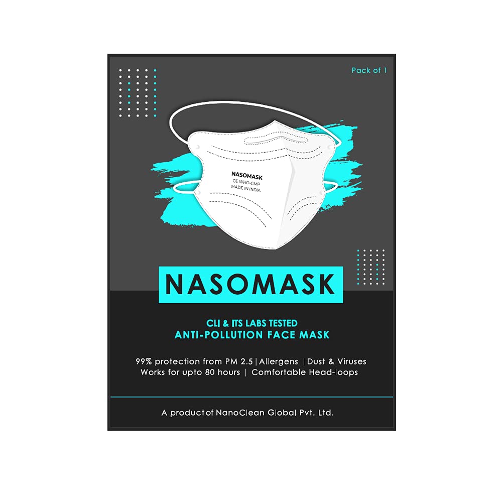 NANOCLEAN N95 Mask Anti Pollution Nasomask with Protective soft and comfortable 5 layer filtration Face Mask and earloop for Men and Women(White-Pack Of 06) (B08WJ8LDVB) Amazon Price History, Amazon Price Tracker