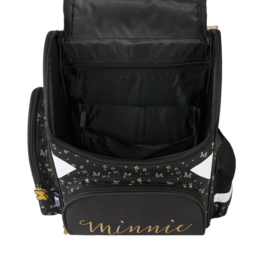 Goldkids - Schulranzen für Jungen und Mädchen, 13er-Set - Schul-Rucksack für Kinder mit Federmäppchen - Schuhbeutel, Brotdose, Trinkflasche und Hausaufgabenheft - Minnie Maus Motiv - 1-3 Klasse