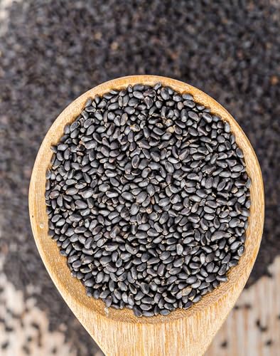 Image of MAMAGRAIN Premium Basil Seeds 200gm - Sabja Seeds | Tulsi Seeds | High in Fiber, Omega-3 | Ideal for Drinks, Falooda, Smoothies & Desserts | Hygienically Packed | Natural & Edible Basil Seed (200g)
