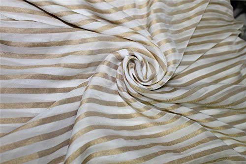 The Yard FF12[3] Modal Lurex-Streifen, Gold & Elfenbein, 11,2 cm