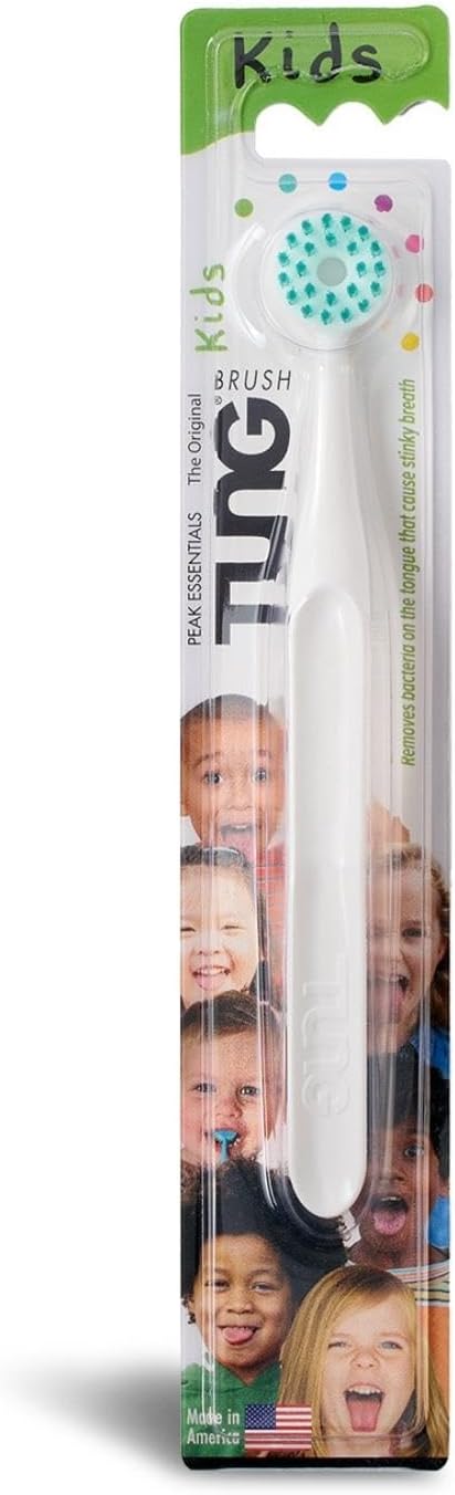 Interdental Peak Essentials The Original Kids Tung Brush – Gentle Tongue Cleaner for Fresh Breath & Oral Hygiene – Pack of 1