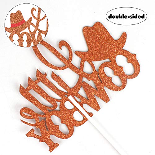 Little Cowboy Cake Topper Western Cowboy Cake Decor For Little Boy Birthday, Baby Shower Gender Reveal Party Decorations Supplies #TOP4