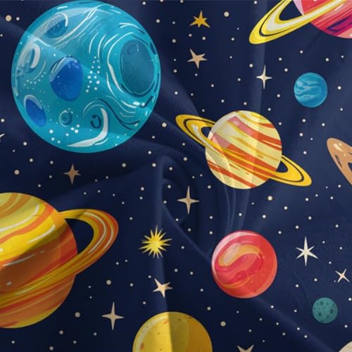 Parure de lit galaxie 260x220 cm avec housse de couette zippée en microfibre - 7