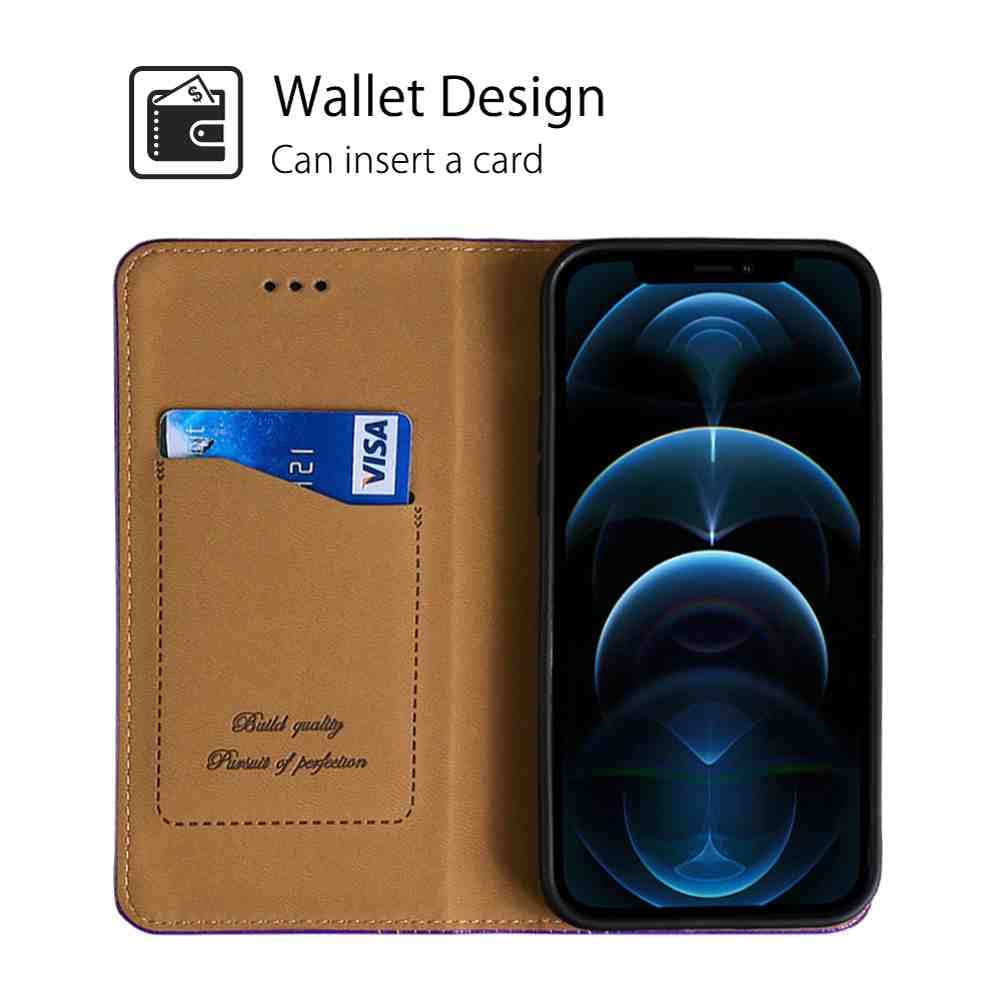 MojieRy - Custodia a portafoglio per HUAWEI HONOR 20I, in pelle PU di alta qualità, slim fit, per HONOR 20I, 1 slot per schede, ritagli esatti, viola