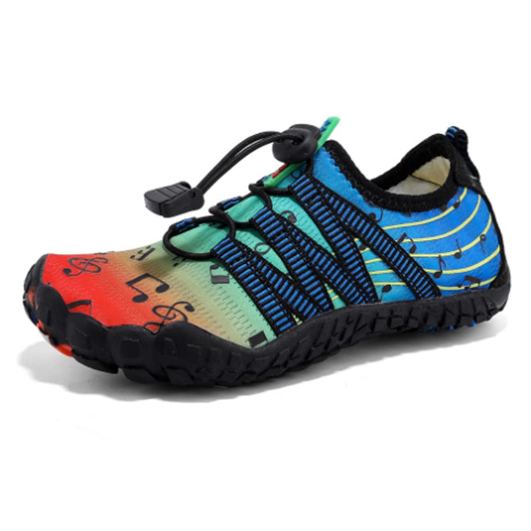 Niños Nadar Calzado De Agua Calcetines Aqua Calcetines Seco Rápido Descalzo para Niños Niñas Transpirable Cómodo Goma Protectora Protectora Plana Liviana Liviana Fácilmente Natación,Azul,37