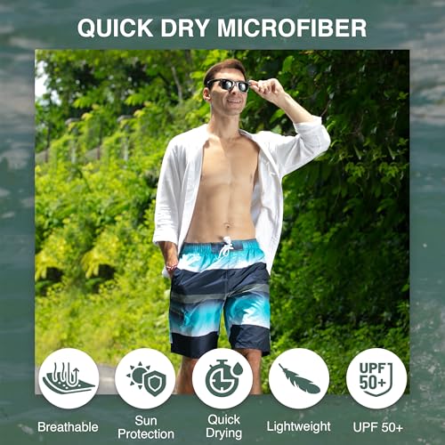 Image of Kanu Surf Men's Big Viper Extended Size Stripe Swim Trunk