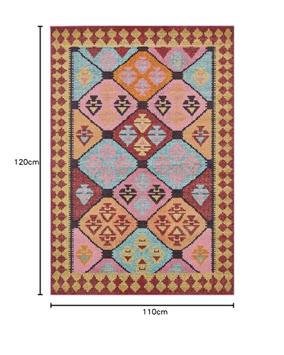 Alfombra interior funcional de dise&ntilde;o rosa 120x110 cm de alta gama 3
