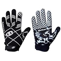 Seibertron Pro 3.0 Twelve Constellations Elite Ultra-Stick Sports Receiver Glove Football Gloves fit for Youth Child Kids Black XS