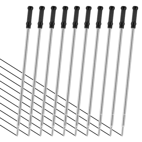 GEEHUA Lot de 10 recharges de stylo à bille remplaçables à pointe moyenne de 1 mm, recharge en métal compatible avec recharge de stylo à encre pour...