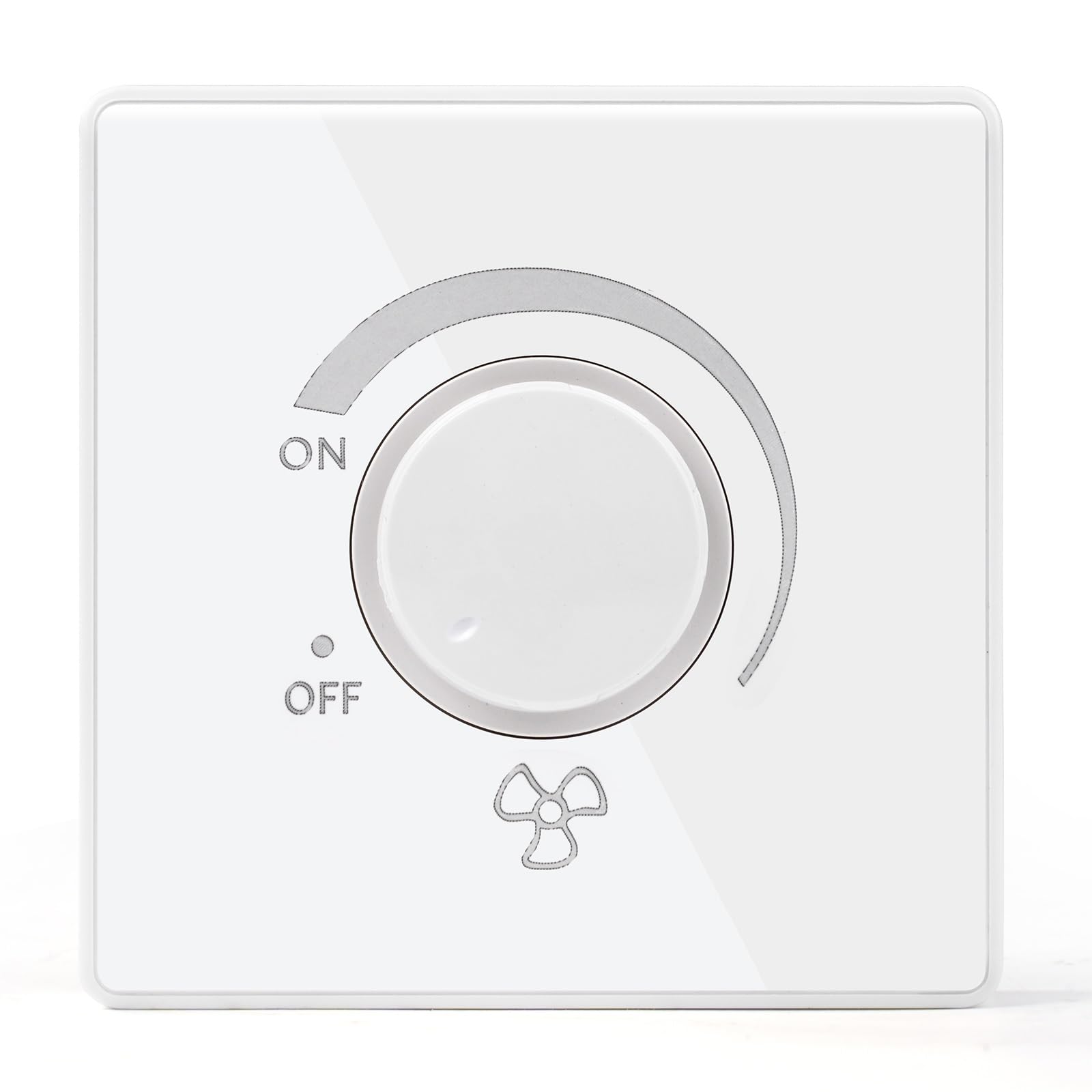 DEWIN Controlador de velocidad continuo for ventilador de techo, Regulador de velocidad del ventilador de techo tipo 86, interruptor de pared for montaje en superficie