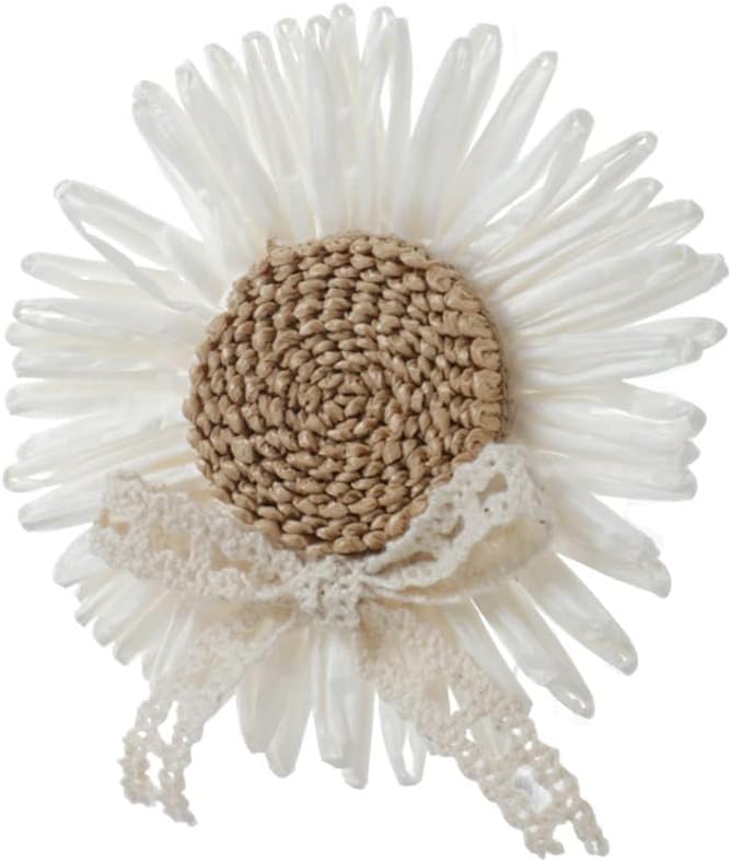 Sweet Napkin Buckle Holder Table Cloth Button Daisy Rose Sunflower Cherry Blossoms Linen Woven Wedding Party Decoration