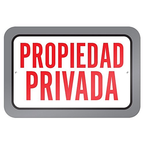 bienternary Propiedad Privada Propiedad privada Español 9 x 6 Señal 