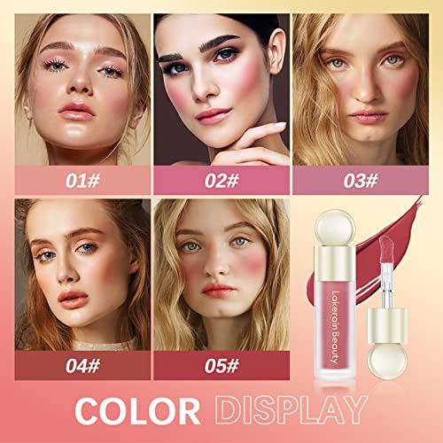 Befivecok Liquid Blush, Natural Matte Velvet Finish, Soft Cream Liquid Face Blush For Cheeks, Skin Tint Blush Makeup, Long Lasting Lightweight Blendable Blush (#05 Bright Red) #TOP7