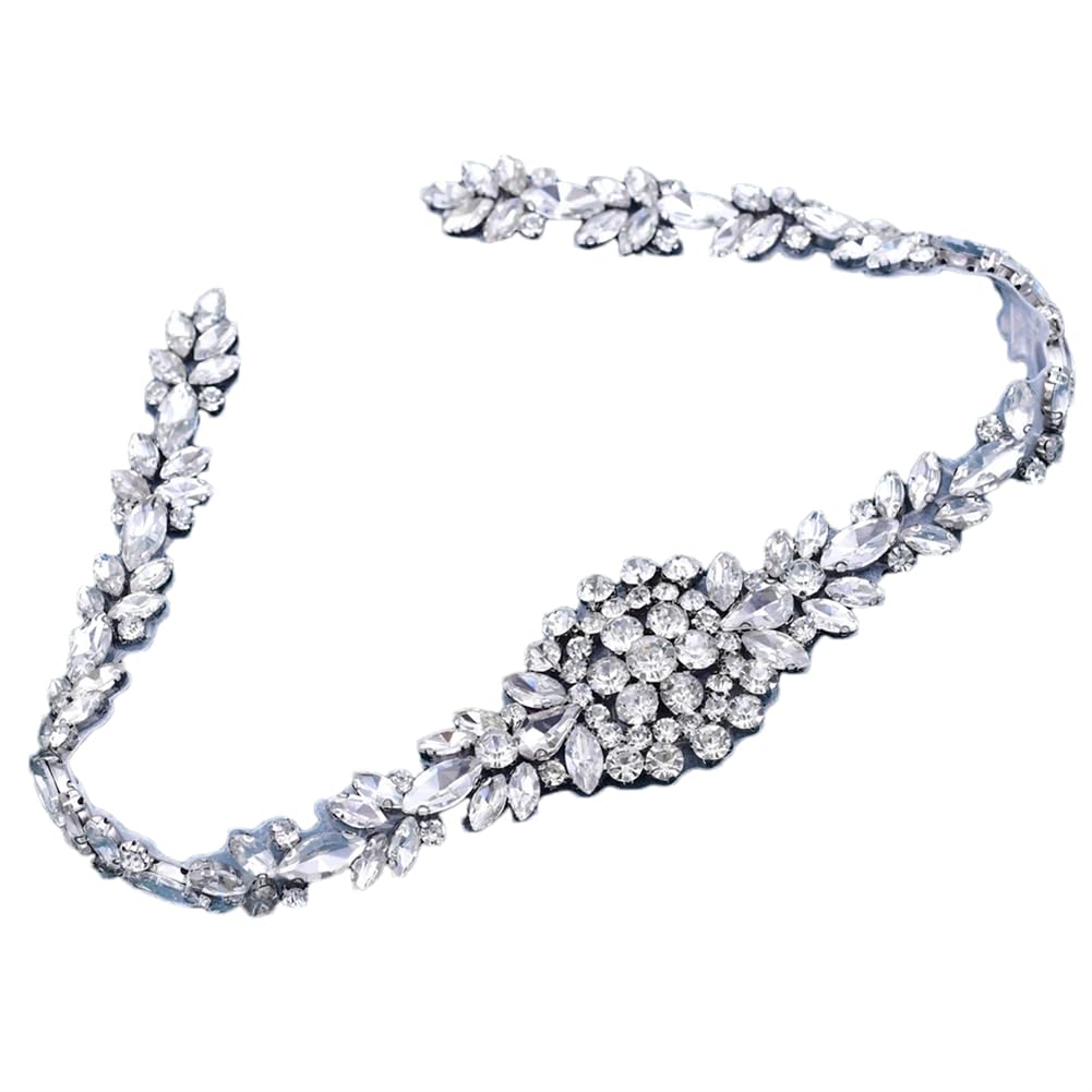 Accesorios de noche de boda para mujer, cinturón de belleza, hecho a mano, delgado, con diamantes de imitación