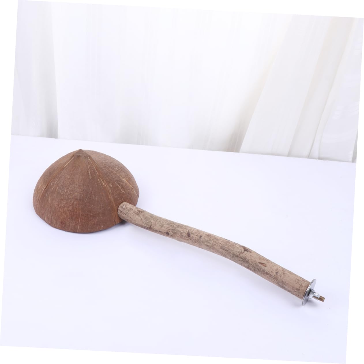 Sosoport 2pezzi Nido per Uccelli Guscio di Cocco con Supporto e Gioco per Pappagalli e Altri Animali Domestici per Riposo e Divertimento