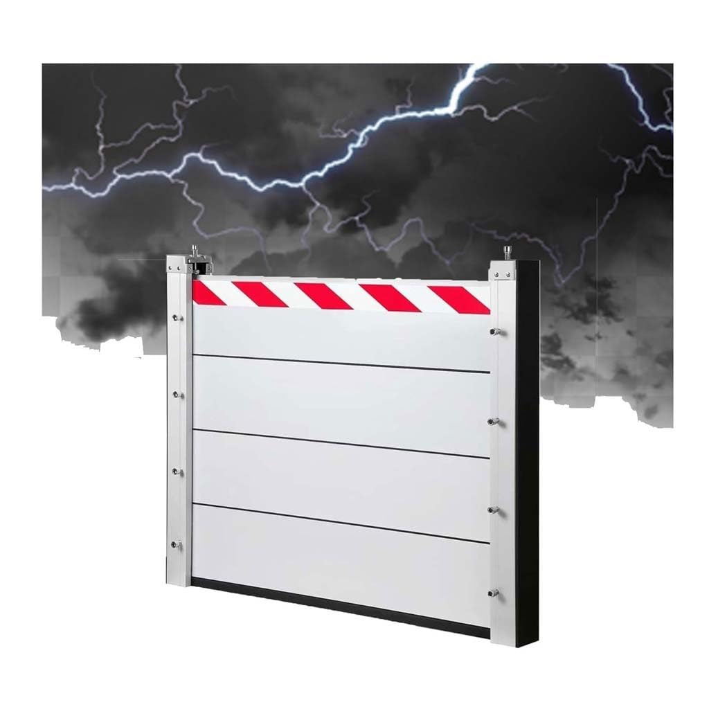 Barrière anti-inondation extérieure pour protéger l'entrée de la maison en cas de pluie