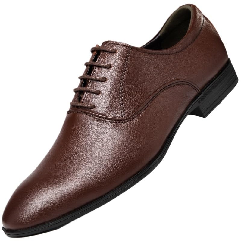 Versatile Men Dress Shoes, Gentlemen British Style Leather Wedding Shoes, Men Pointed Toe Formal Oxfords Shoes, Black Lace-up Loafers