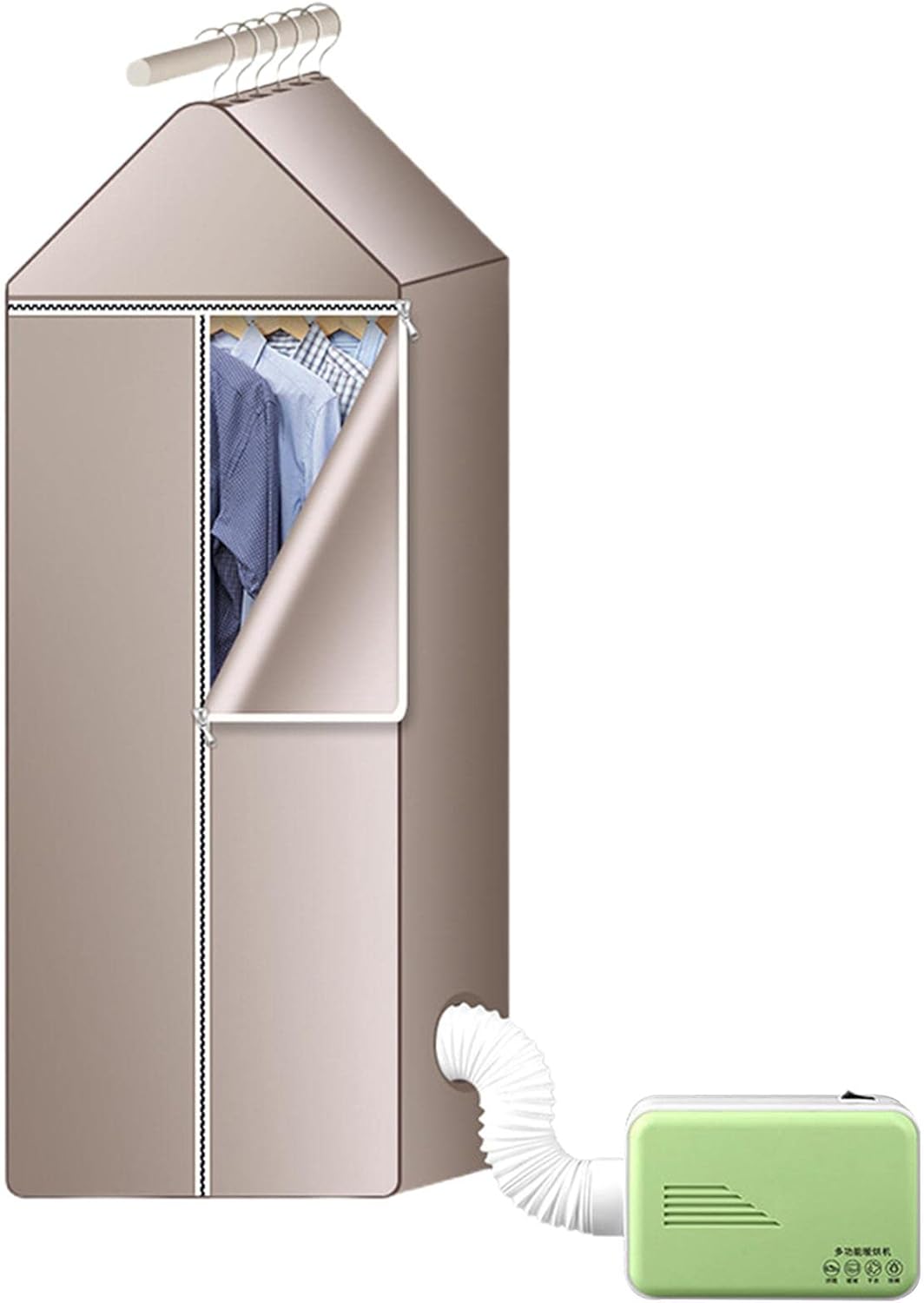 Household Dryer, Fast Save Space Saving Multifunction Mini Clothes for Travel, Camping Wardrobe, 110V Green