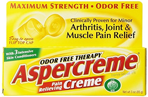 Aspercreme, Odor Free, Max Strength, Topical Analgesic Creme, 3 oz Per Tube