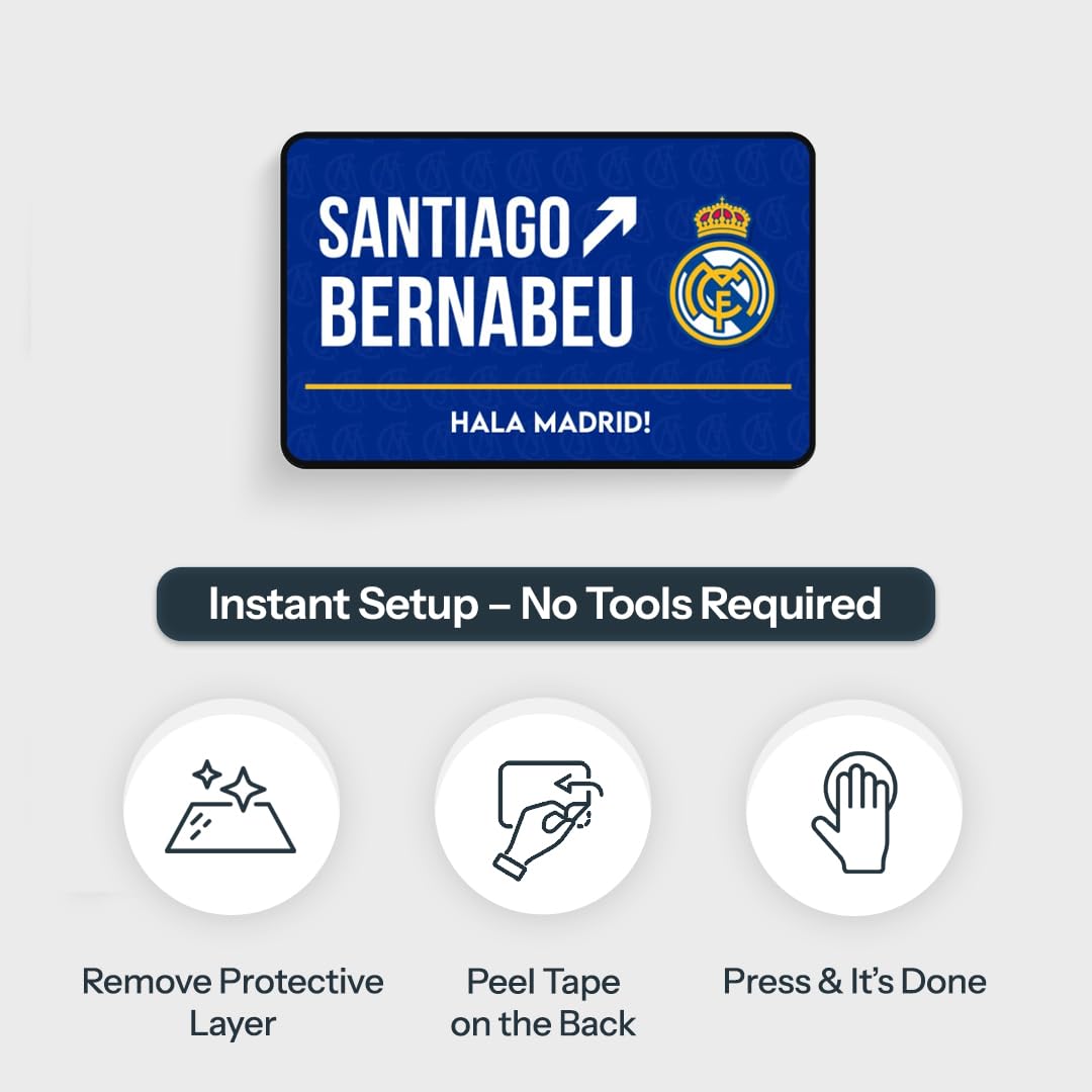TACKLE FROM BEHIND Real Madrid Door Sign 2